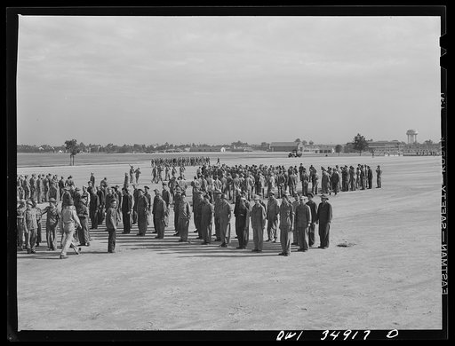 Daniel Field, Georgia. Air Service Command. Enlisted men learning close order drill