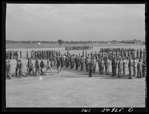 Daniel Field, Georgia. Air Service Command. Learning close order drill on the parade ground
