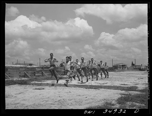 Daniel Field, Georgia. Air Service Command. Going through the obstacle course