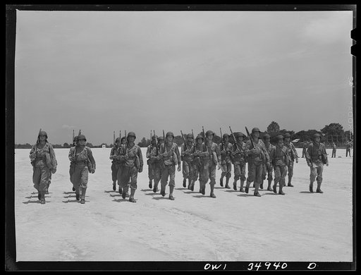 Untitled photo, possibly related to: Daniel Field, Georgia. Air Service Command. Learning close order drill