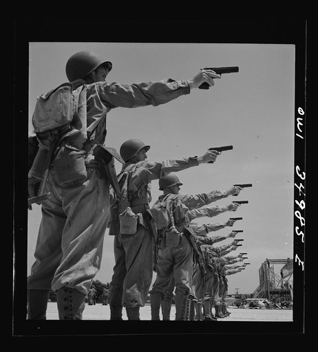 Daniel Field, Georgia. Air Service Command. A class in the handling of the pistol
