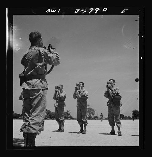 Daniel Field, Georgia. Air Service Command. Class in gas mask procedure