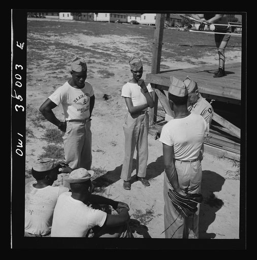 Daniel Field, Georgia. Air Service Command. Negro servicemen getting ready for a boxing match