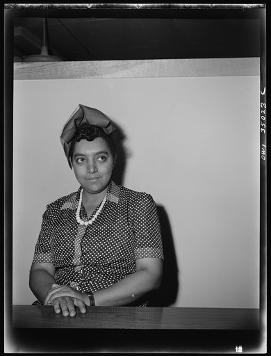 Newport News, Virginia. Mrs. Ethel R. Stephens, organizer of the Consumer Interest Council, a group of Negro housewives at Newport News