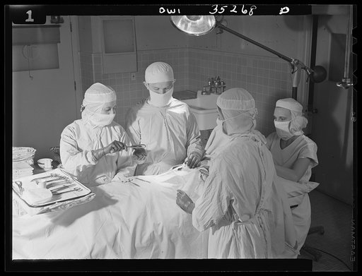 Johns Hopkins Hospital, Baltimore, Maryland. Operating room (reenacted)