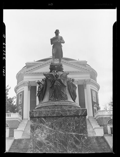 Untitled photo, possibly related to: Charlottesville, Virginia. Statue of Jefferson at the University of Virginia