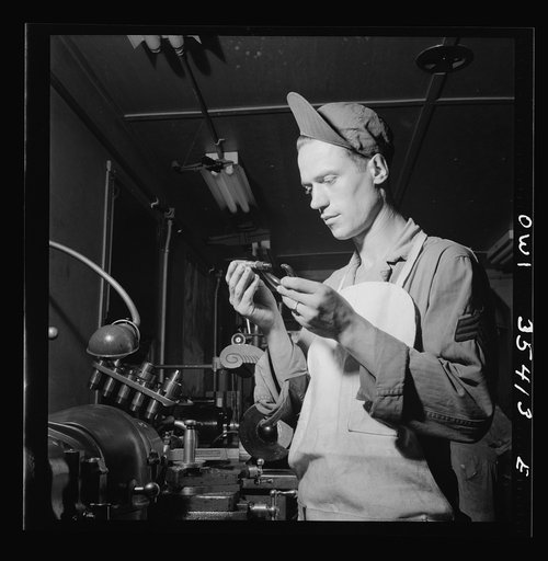 Greenville, South Carolina. Air Service Command. Sergeant in charge of the machine shop trailer of the 35th service squardron of the 25th service group