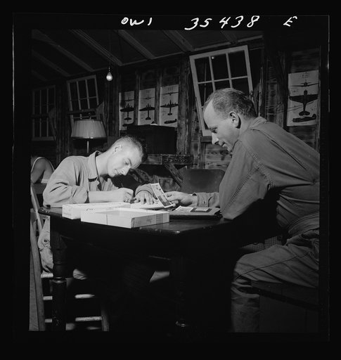 Greenville, South Carolina. Air Service Command. Writing a letter home