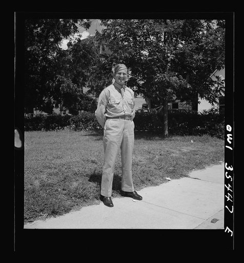 Greenville, South Carolina. Air Service Command. Sergeant John Riley of the 25th service group. His home is in Bowman, South Carolina