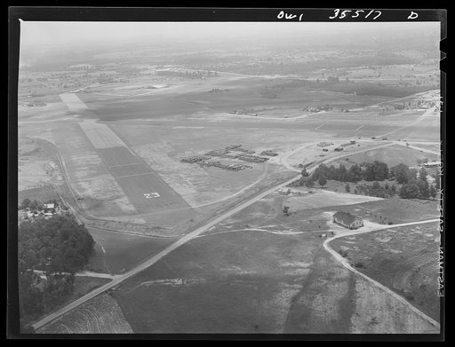 Greenville, South Carolina. Air Service Command. Aerial view showing a complete service group with most of its equipment