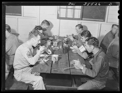 Greenville, South Carolina. Air Service Command. In a mess hall