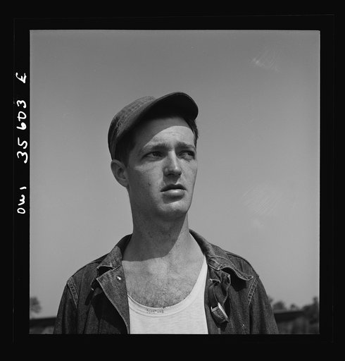Untitled photo, possibly related to: Myrtle Beach, South Carolina. Air Service Command. Staff Sergeant J. F. Duff, mechanic with mobile unit. He is married and his wife lives at 2015 East Orleans Street, Philadelphia, Pennsylvania. He formerly worked in a real estate office