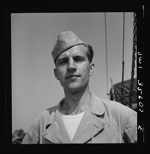 Myrtle Beach, South Carolina. Air Service Command. Private Philip A. Zilinsky, propeller specialist with the mobile unit. Private Zilinsky is twenty-eight years old, comes from 905 East 141st Street, Cleveland, Ohio, where he worked as a draftsman for the Standard Oil Company