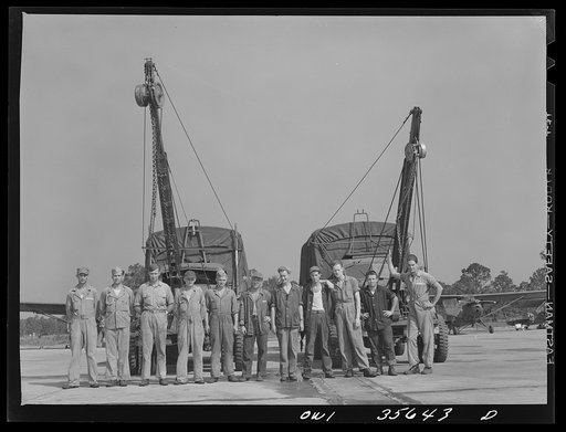 Myrtle Beach, South Carolina. Air Service Command. A mobile unit of the 25th service group with its trucks