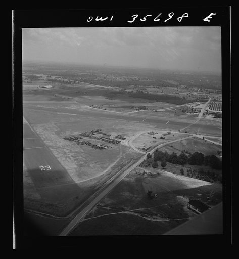 Greenville, South Carolina. Air Service Command. Air view showing the composition of a service group