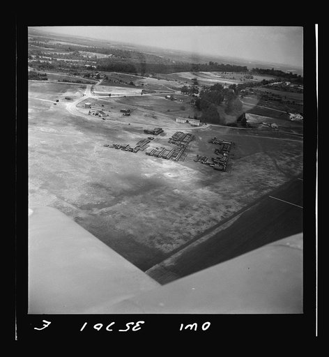 Untitled photo, possibly related to: Greenville, South Carolina. Air Service Command. Air view showing the composition of a service group