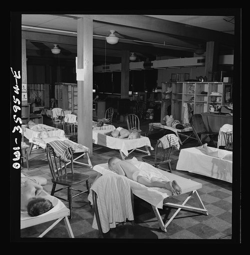 Untitled photo, possbly related to: Middle River, a small crossroads in the vicinity of Baltimore, Maryland. FSA (Farm Security Administration) housing project (later administered by the National Housing Agency) for Glenn L. Martin aircraft workers. At the kindergarten