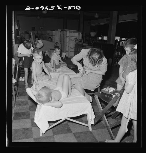 Middle River, a small crossroads in the vicinity of Baltimore, Maryland. FSA (Farm Security Administration) housing project (later administered by the National Housing Agency) for Glenn L. Martin aircraft workers. At the kindergarten