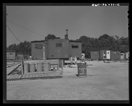 Middle River, Maryland. FSA (Farm Security Administration) housing project for Glenn L. Martin aircraft workers. The place for the disposal of garbage