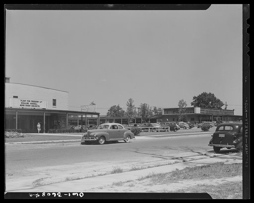 Middle River, a small crossroads in the vicinity of Baltimore, Maryland. FSA (Farm Security Administration) housing project (later, National Housing Agency) for Glenn L. Martin aircraft plant workers. The movie theater