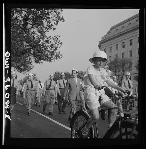 Washington, D.C. A unit of the parade to recruit civilian defense volunteers