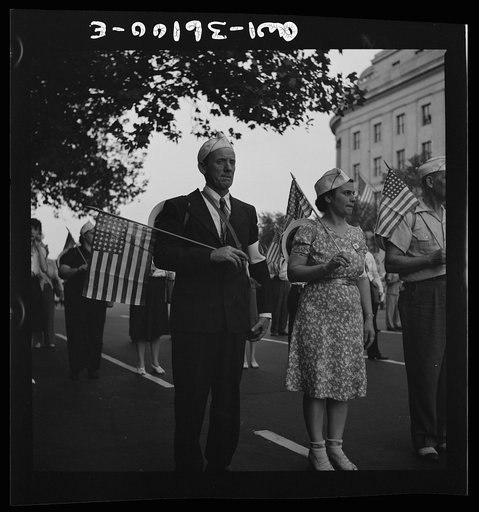 Washington, D.C. A unit of the parade to recruit civilian defense volunteers