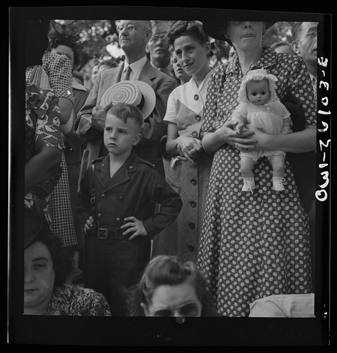 Washington, D.C. Spectators at the parade to recruit civilian defense volunteers