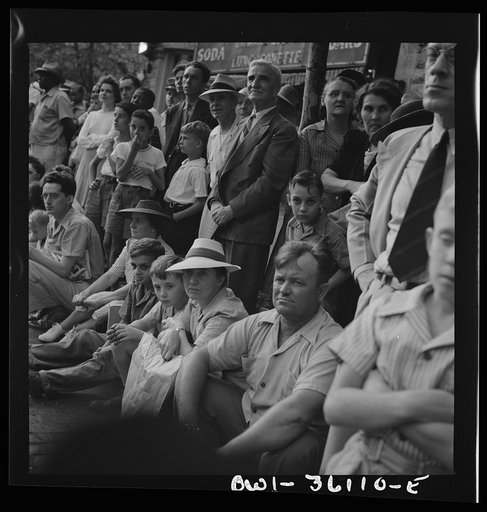 Washington, D.C. Spectators at the parade to recruit civilian defense volunteers