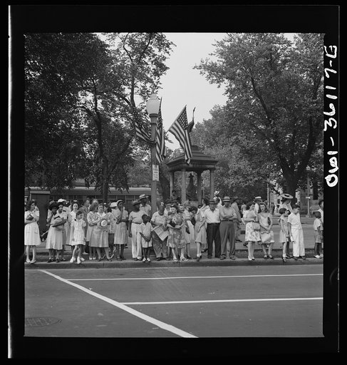 Washington, D.C. Spectators at the parade to recruit civilian defense volunteers