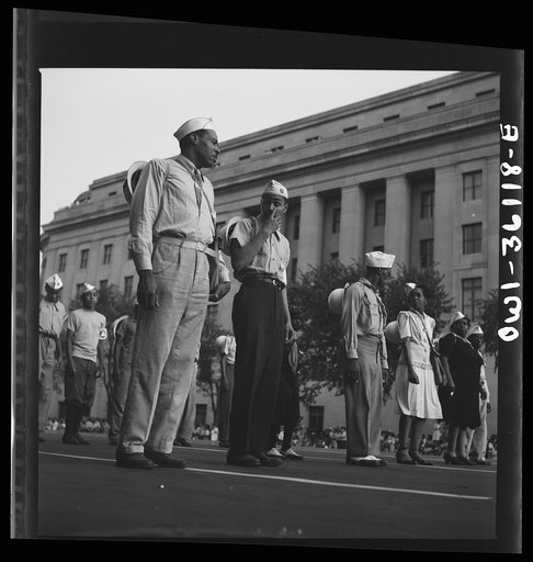 Washington, D.C. A unit of the parade to recruit civilian defense volunteers