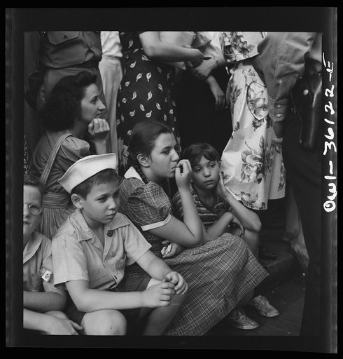 Washington, D.C. Spectators at the parade to recruit civilian defense volunteers
