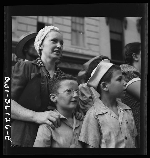 Washington, D.C. Spectators at the parade to recruit civilian defense volunteers