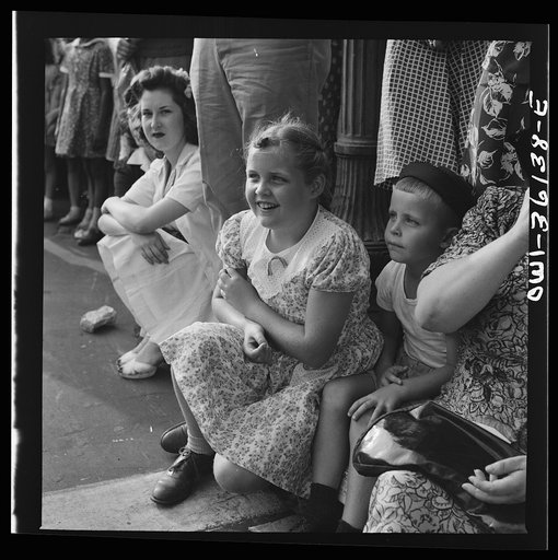 Washington, D.C. Spectators at the parade to recruit civilian defense volunteers