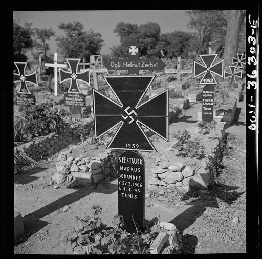 Tunis, Tunisia. A German military cemetery on the outskirts of Tunis