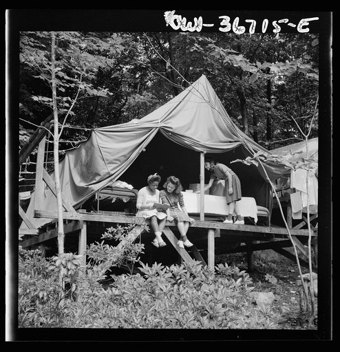 Arden, New York. Interracial activities at Camp Gaylord White, where children are aided by the Methodist Camp Service. Rest period