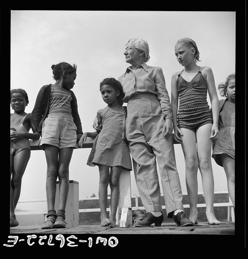 Haverstraw, New York. Interracial activities at Camp Christmas Seals, where children are aided by the Methodist Camp Service. Mrs. Addie C. Cox, director, the "mother" of all the campers