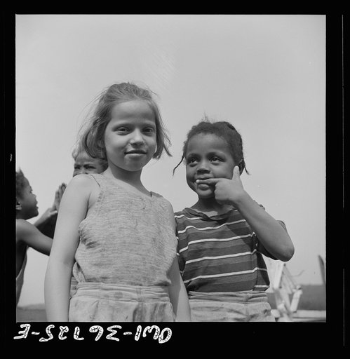 Haverstraw, New York. Interracial activities at Camp Christmas Seals, where children are aided by the Methodist Camp Service. Camp buddies