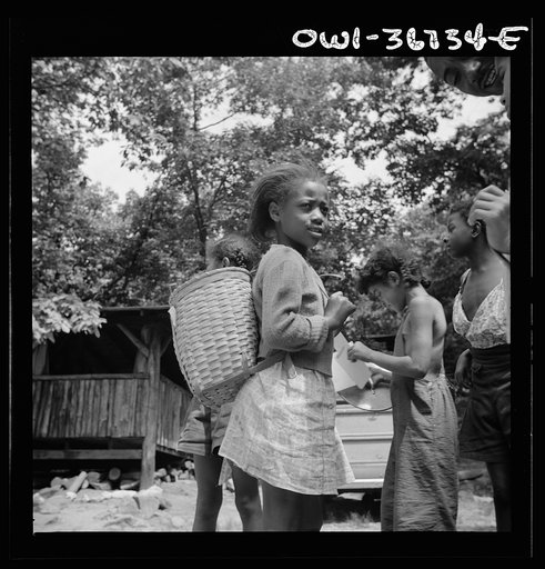 Bear Mountain, New York. Interracial activities at Camp Fern Rock, where children are aided by the Methodist Camp Service. A letter from home is always good news to the campers