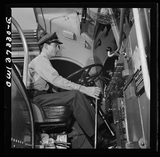 Columbus, Ohio. Lester Ward, a Greyhound bus driver
