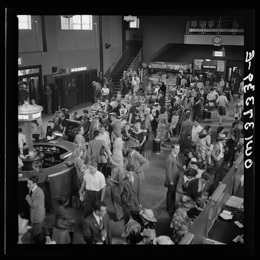 Pittsburgh, Pennsylvania. The waiting room at the bus terminal