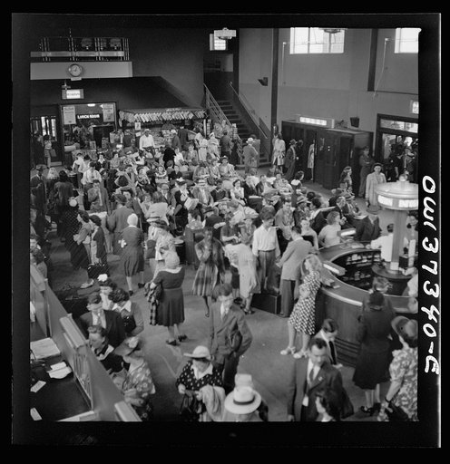 Untitled photo, possibly related to: Pittsburgh, Pennsylvania. The waiting room at the bus terminal