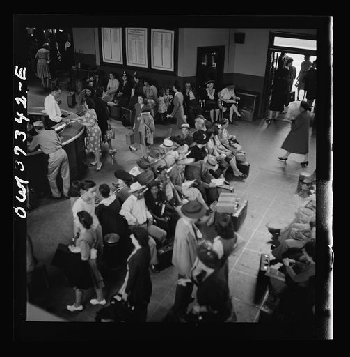 Untitled photo, possibly related to: Pittsburgh, Pennsylvania. The waiting room at the bus terminal