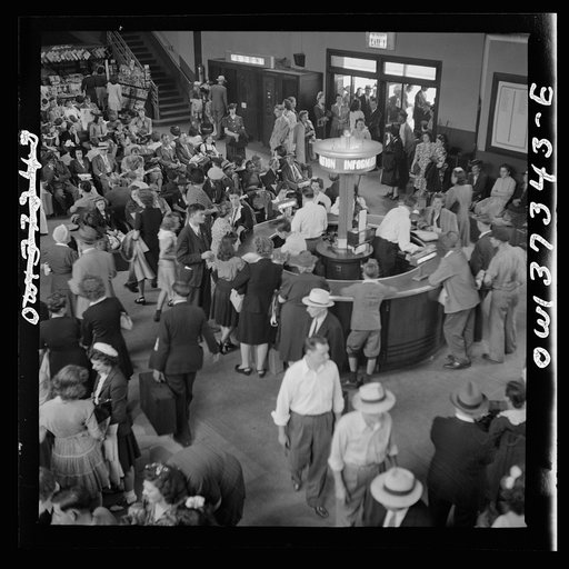 Pittsburgh, Pennsylvania. The waiting room at the Greyhound bus terminal
