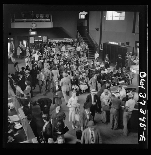 Untitled photo, possibly related to: Pittsburgh, Pennsylvania. The waiting room at the bus terminal
