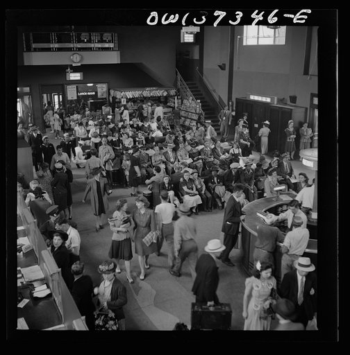 Pittsburgh, Pennsylvania. The waiting room at the Greyhound bus terminal