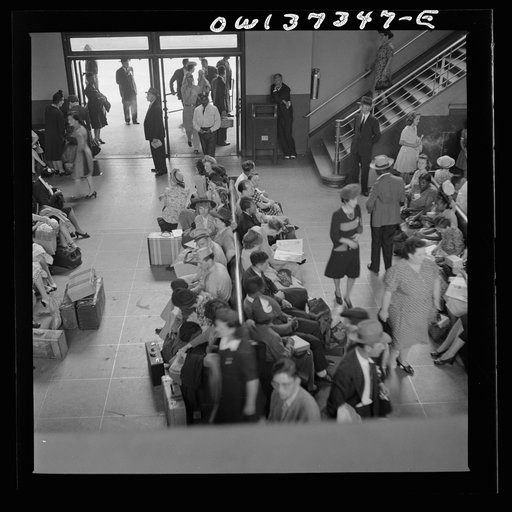 Untitled photo, possibly related to: Pittsburgh, Pennsylvania. The waiting room at the bus terminal