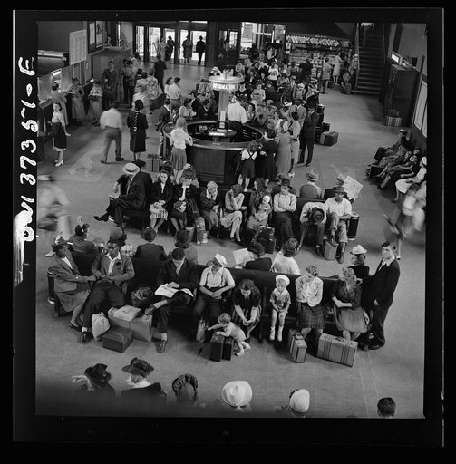 Pittsburgh, Pennsylvania. The waiting room at the Greyhound bus terminal
