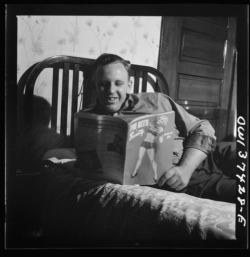 Untitled photo, possibly related to: Greyhound bus driver Clem "Bud" Carson. He has been working for Greyhound for one year, since getting a medical discharge from the Army. He works the extra board and earns from 165 to 195 dollars a payday, or every two weeks. He is single, supports his parents an