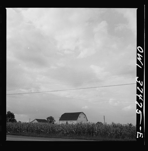 Farms along the bus route between Columbus and Cincinnati, Ohio
