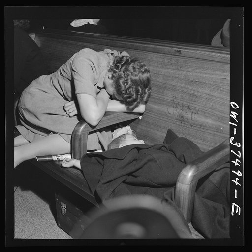 Cincinnati, Ohio. A passenger in the Greyhound bus terminal